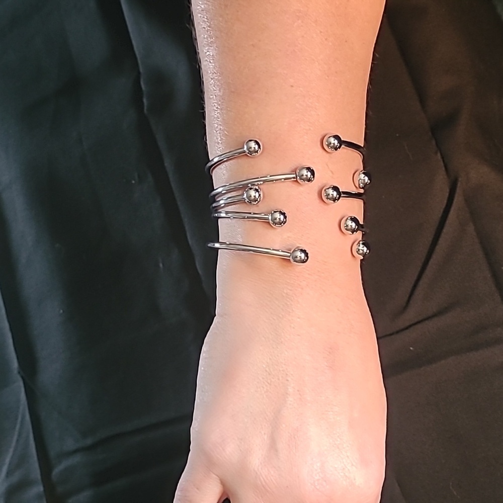 Silver-tone Bangles